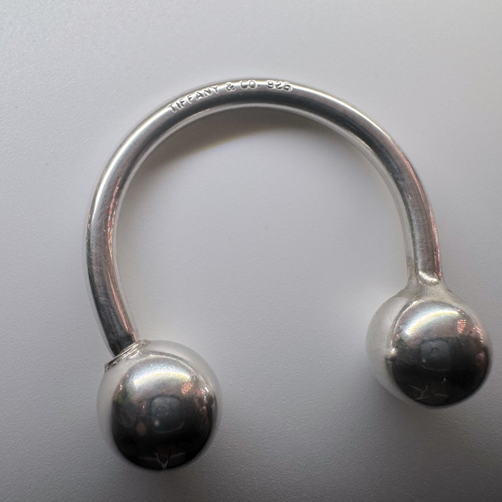 Tiffany & Co Ball Key Ring 925 Discontinued Vintage Unisex Sterling Silver AUTH - Picture 7 of 8